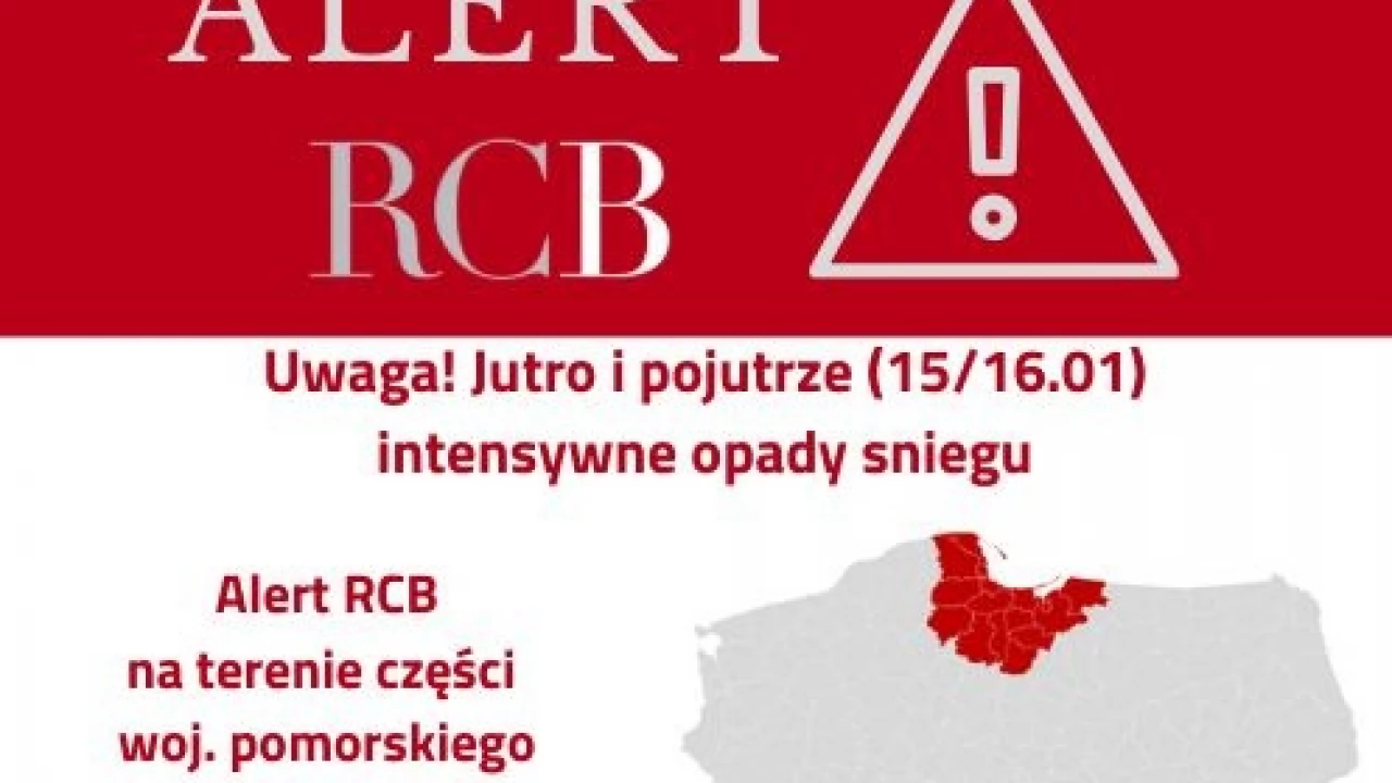 Alert RCB. "Drogi mogą być nieprzejezdne"