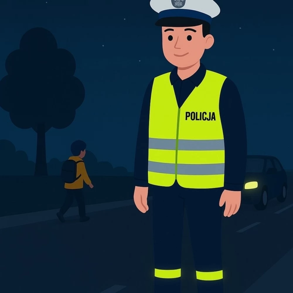 Bądź widoczny - bądź bezpieczny! Policjanci apelują o noszenie odblasków jesienią
