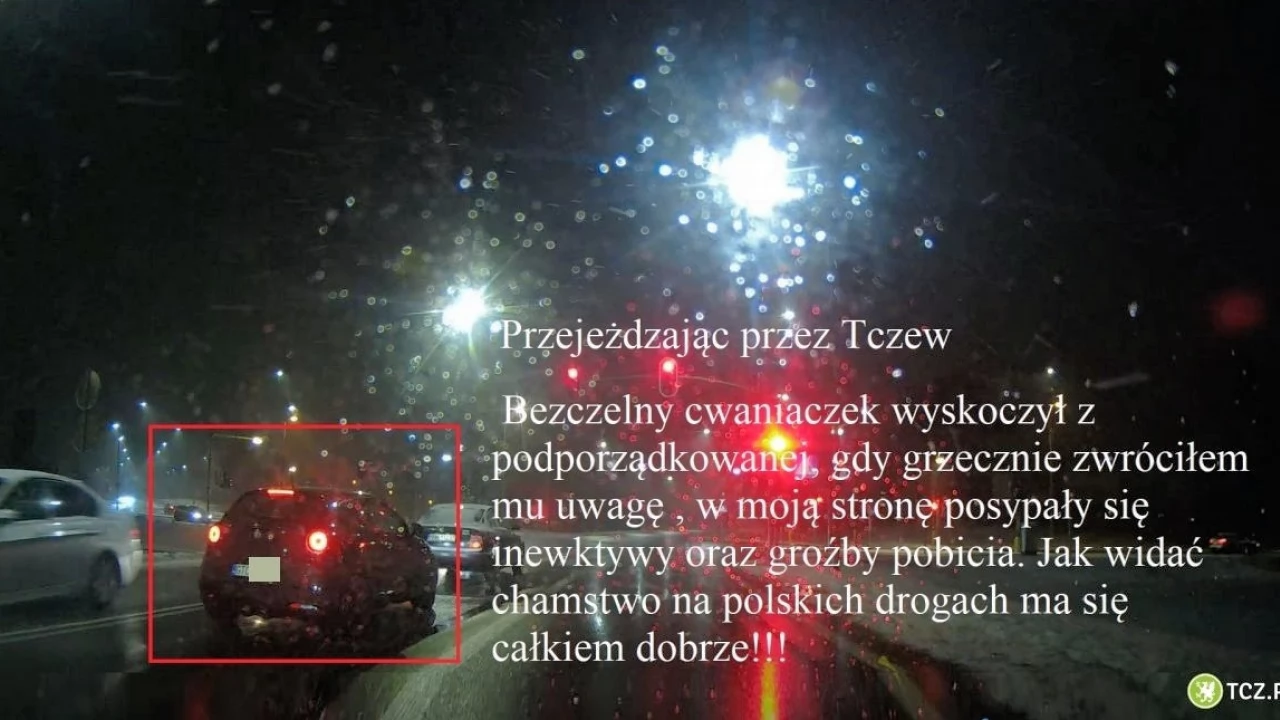 Bezczelny typ wymusza pierwszeństwo
