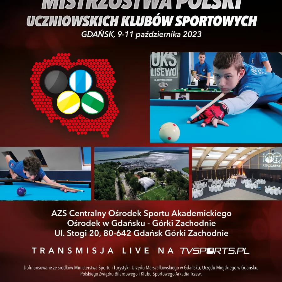 Bilardowe Mistrzostwa Polski UKS - Gdańsk 2023