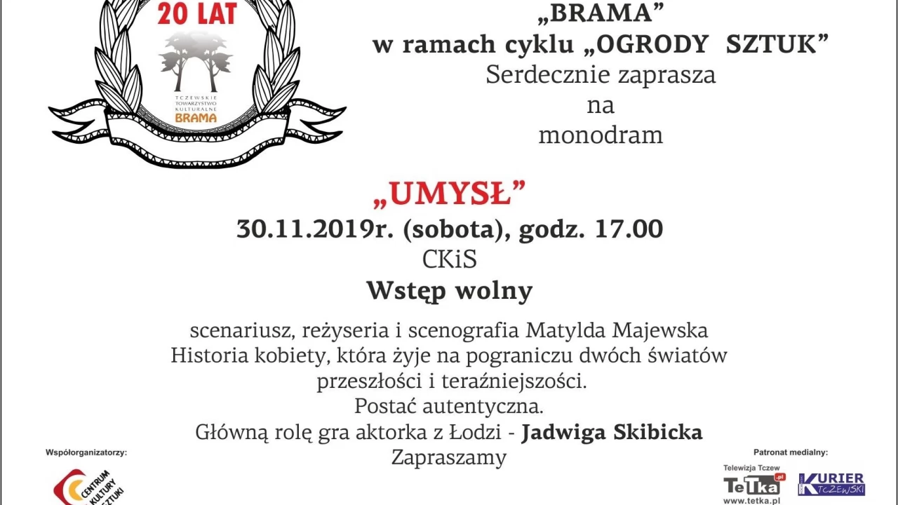 "Brama" zaprasza na spektakl "Umysł"