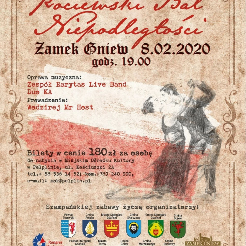 Charytatywny Bal Niepodległości na zamku w Gniewie