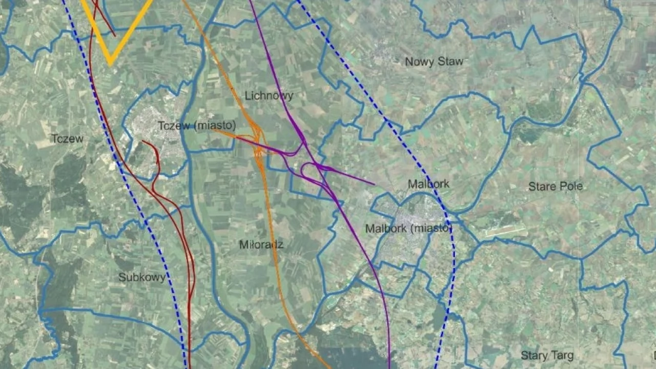 CPK o możliwym wariancie szybkiej kolei pod Tczewem. "Nie jest jeszcze znany ostateczny przebieg linii"