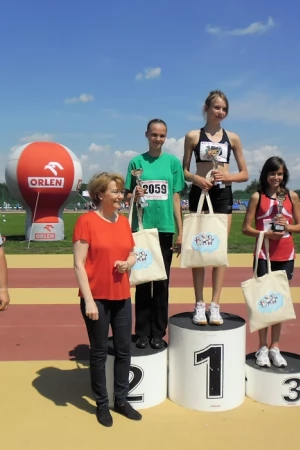 Aleksandra Dąbrowska na podium