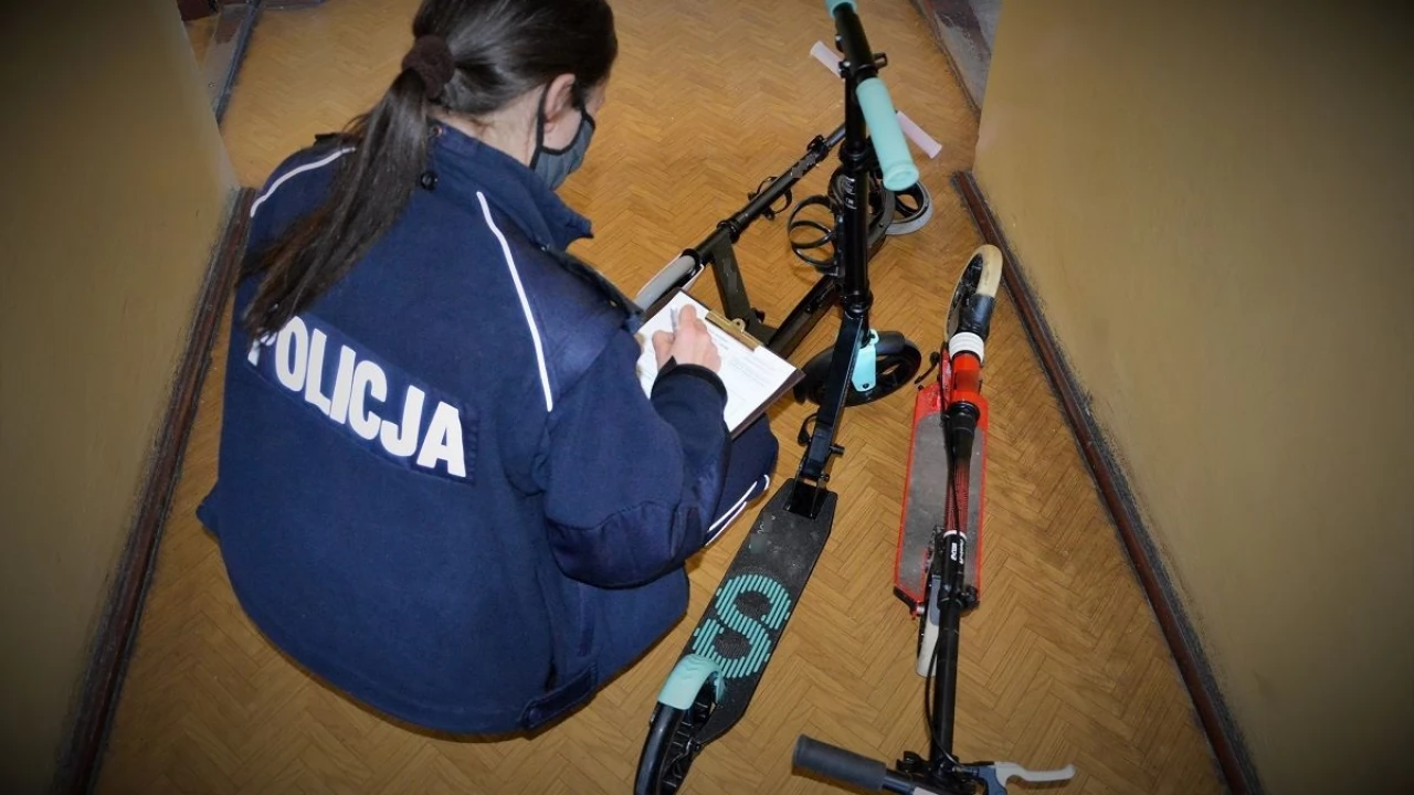 Dzięki pracownicy tczewskiej komendy zatrzymano złodzieja hulajnóg