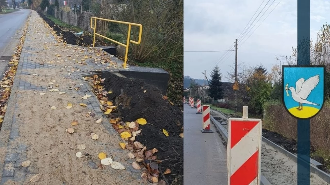 Fundusz sołecki - budowa chodnika w Opaleniu