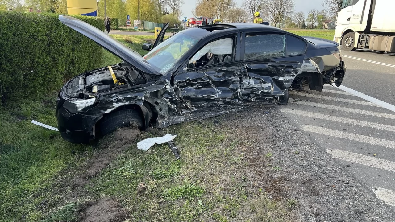 Jedna osoba ranna w wypadku na drodze krajowej nr 91