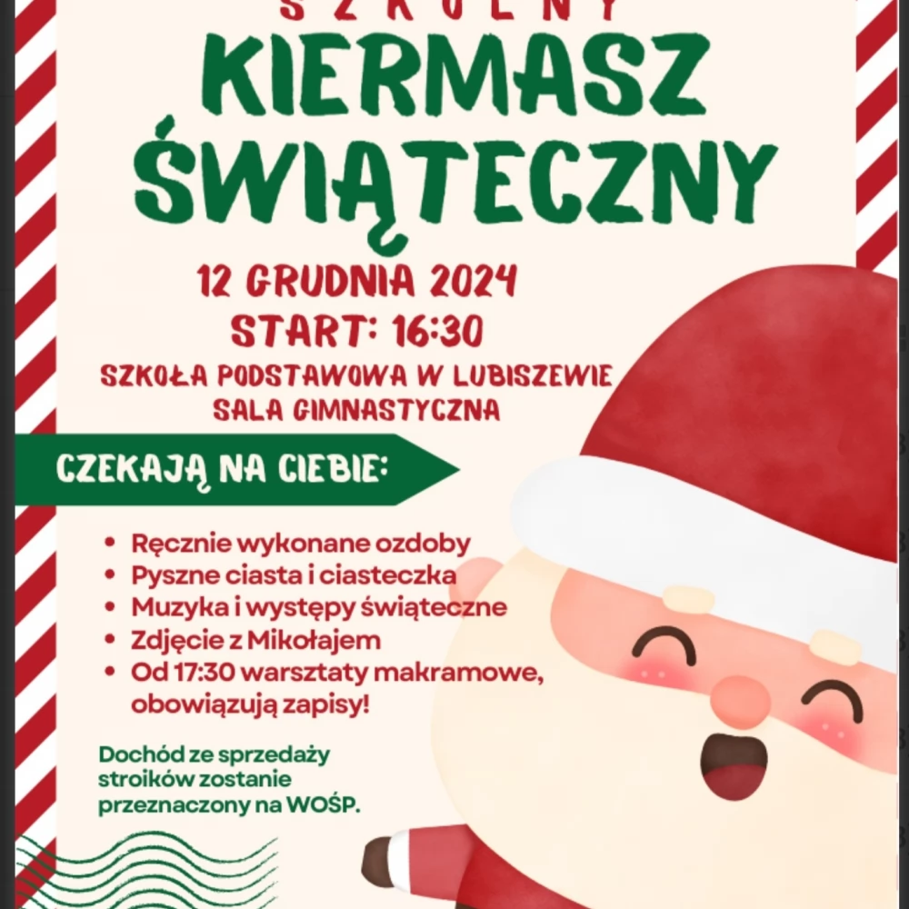 Kiermasz szkolny w Lubiszewie