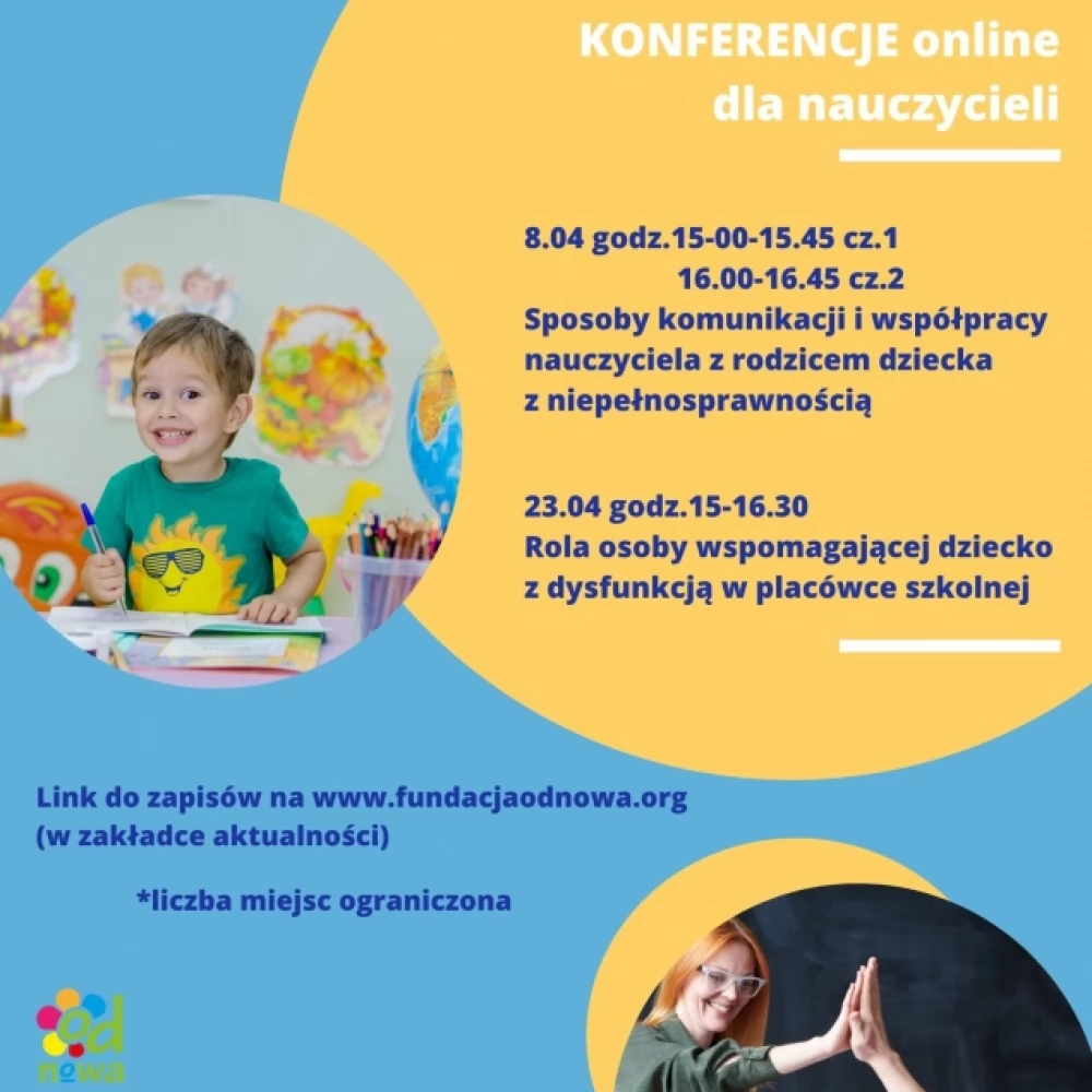Konferencje online dla nauczycieli /Światowy Dzień Świadomości Autyzmu/