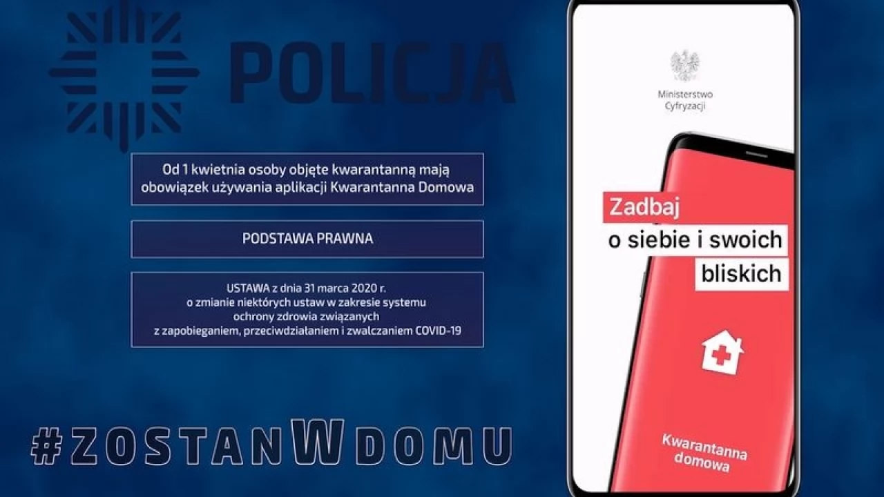 "Kwarantanna domowa". Policjanci instruują jak korzystać z aplikacji