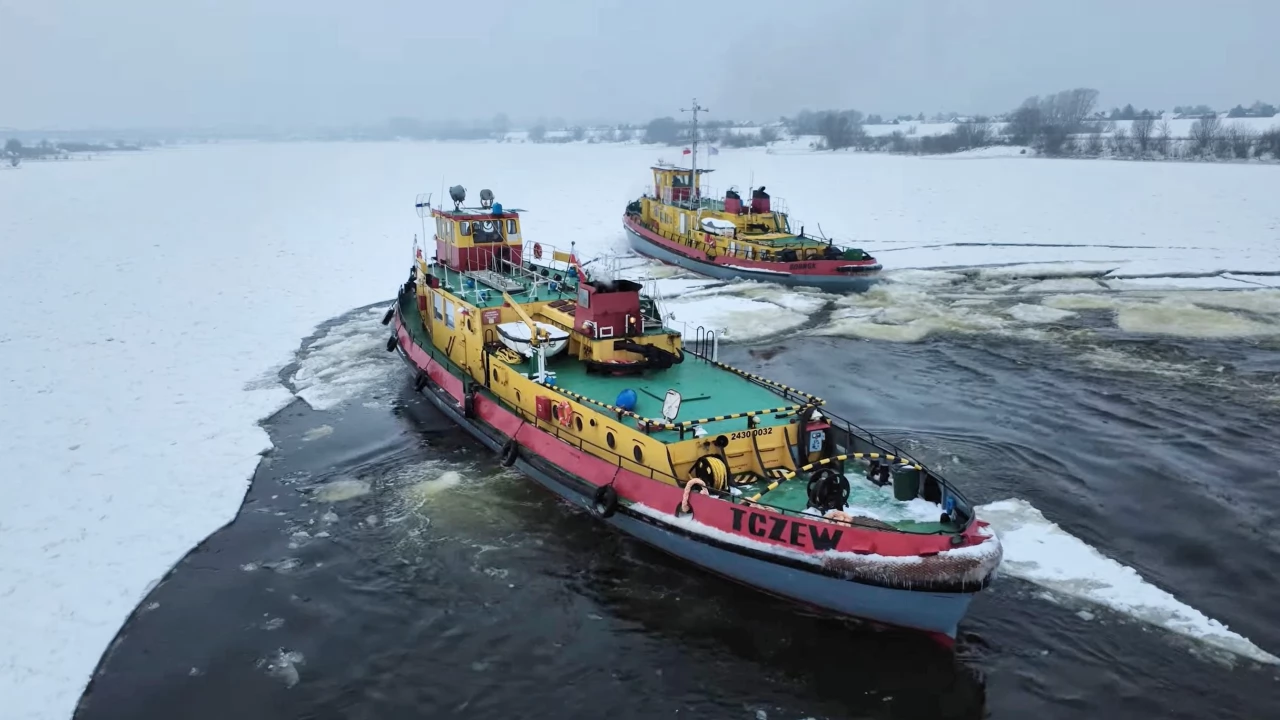 Lodołamacze dotarły do Tczewa