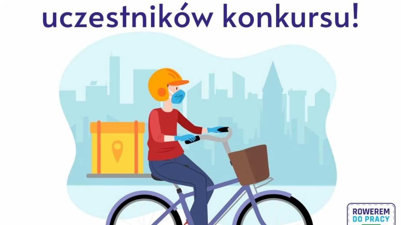 Maseczki dla uczestników konkursu "Rowerem do pracy"