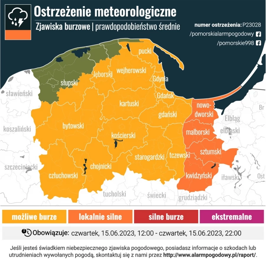 Meteorolodzy ostrzegają przed burzami