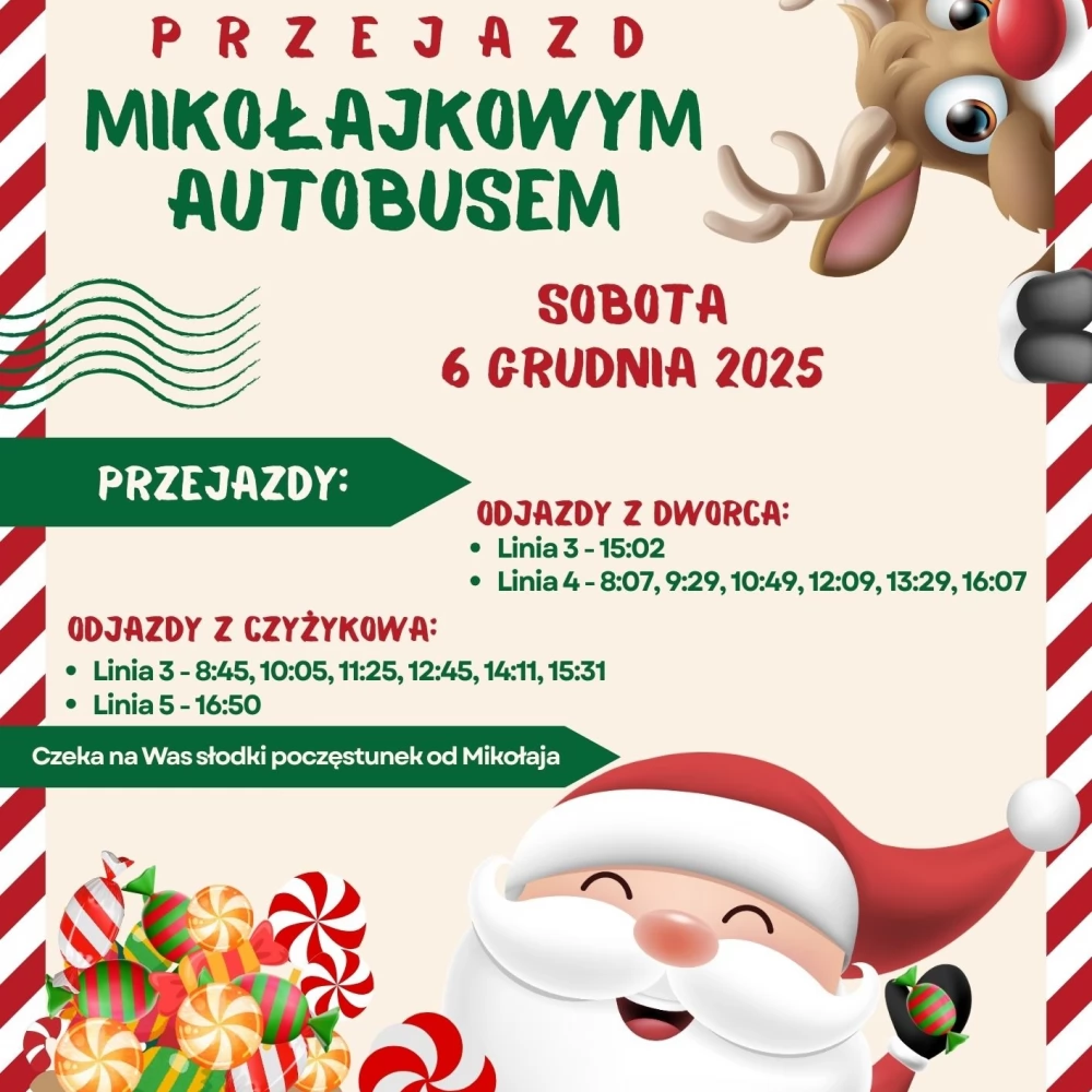 Mikołajkowy Autobus już w sobotę 6 grudnia