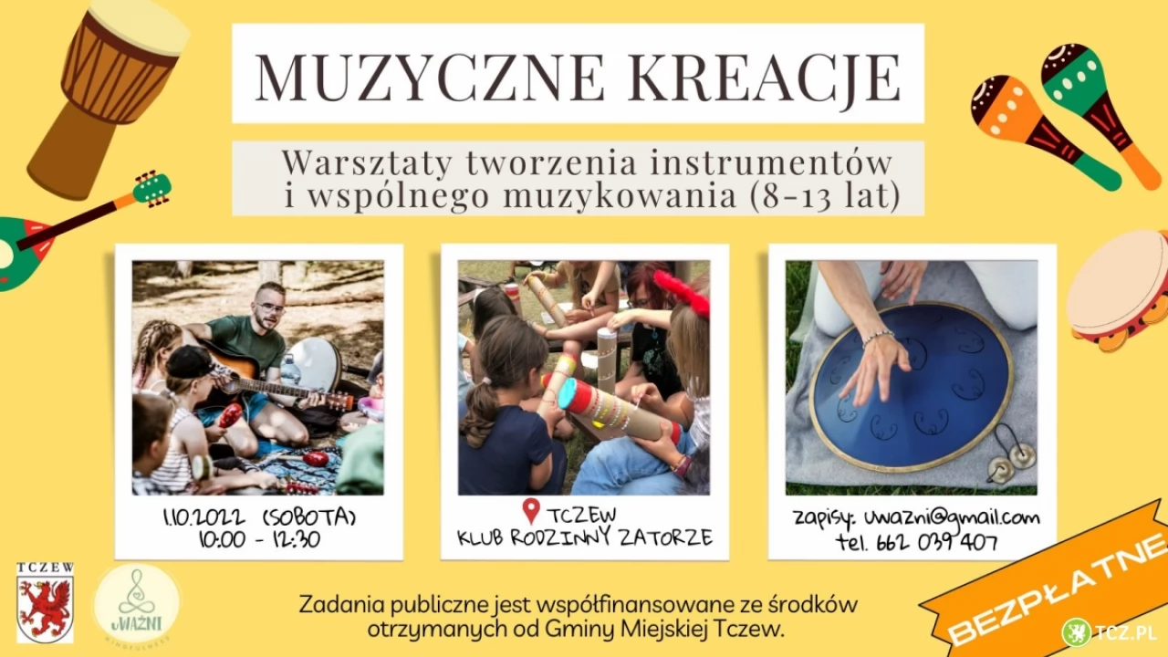 Muzyczne Kreacje - Warsztat tworzenia instrumentów i wspólnego muzykowania (8-13 lat)