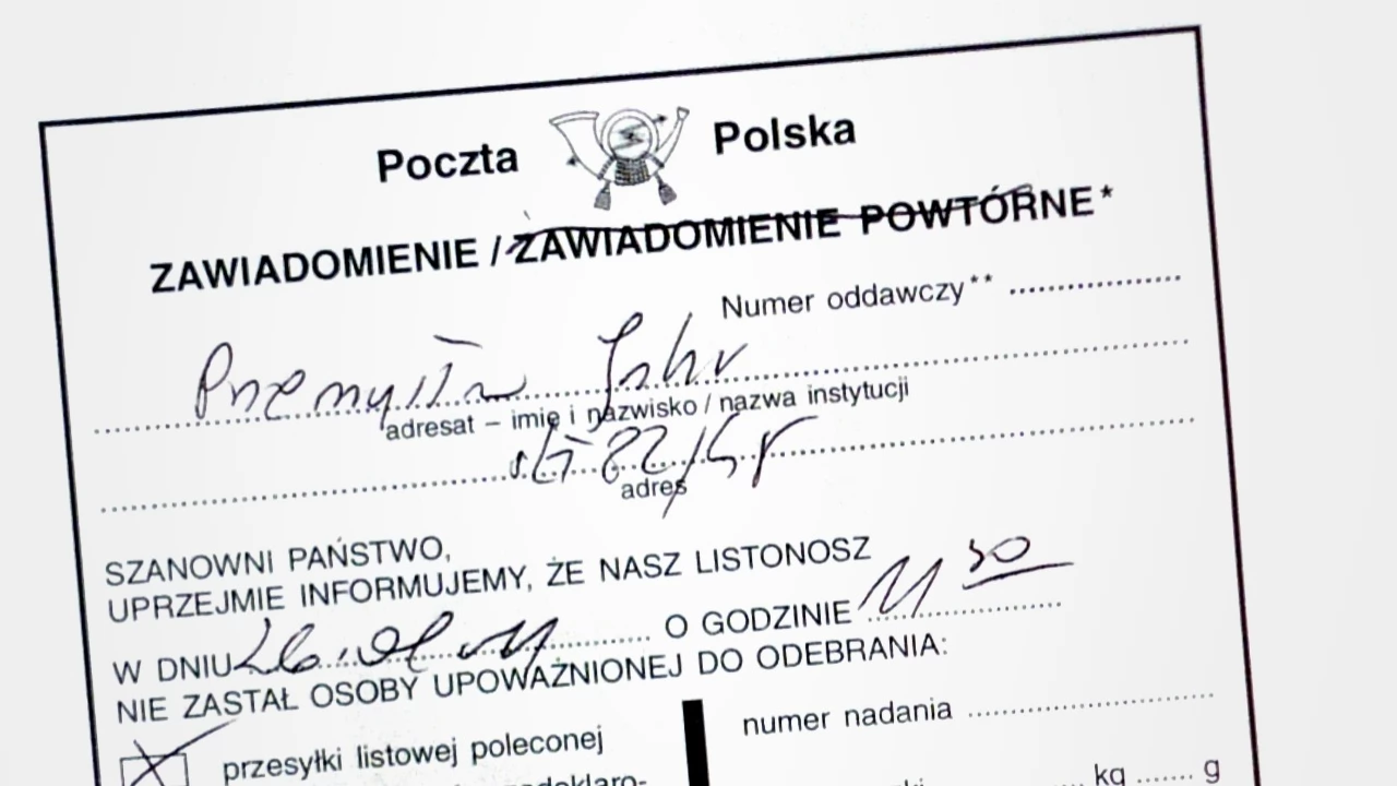 Nie było awiza, listu też nie...