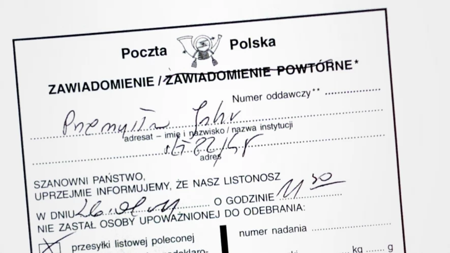 Nie było awiza, listu też nie...