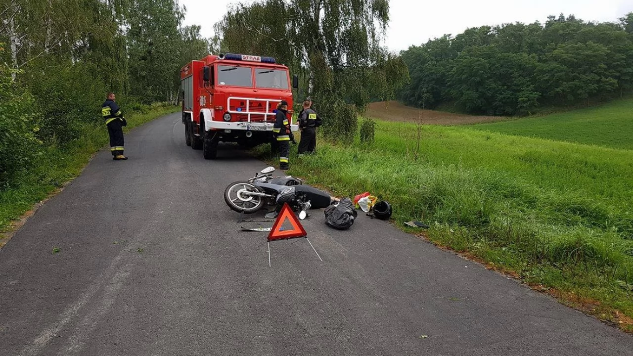 Nie ustąpił pierwszeństwa motorowerzyście