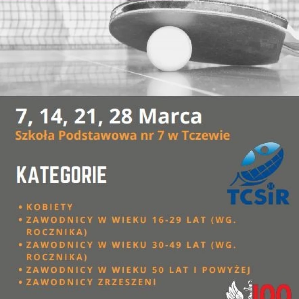 Niedługo Grand Prix Tczewa w Tenisie Stołowym