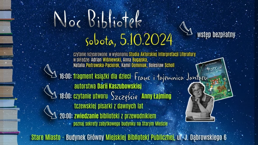 Noc Bibliotek - moc atrakcji dla miłośników literatury