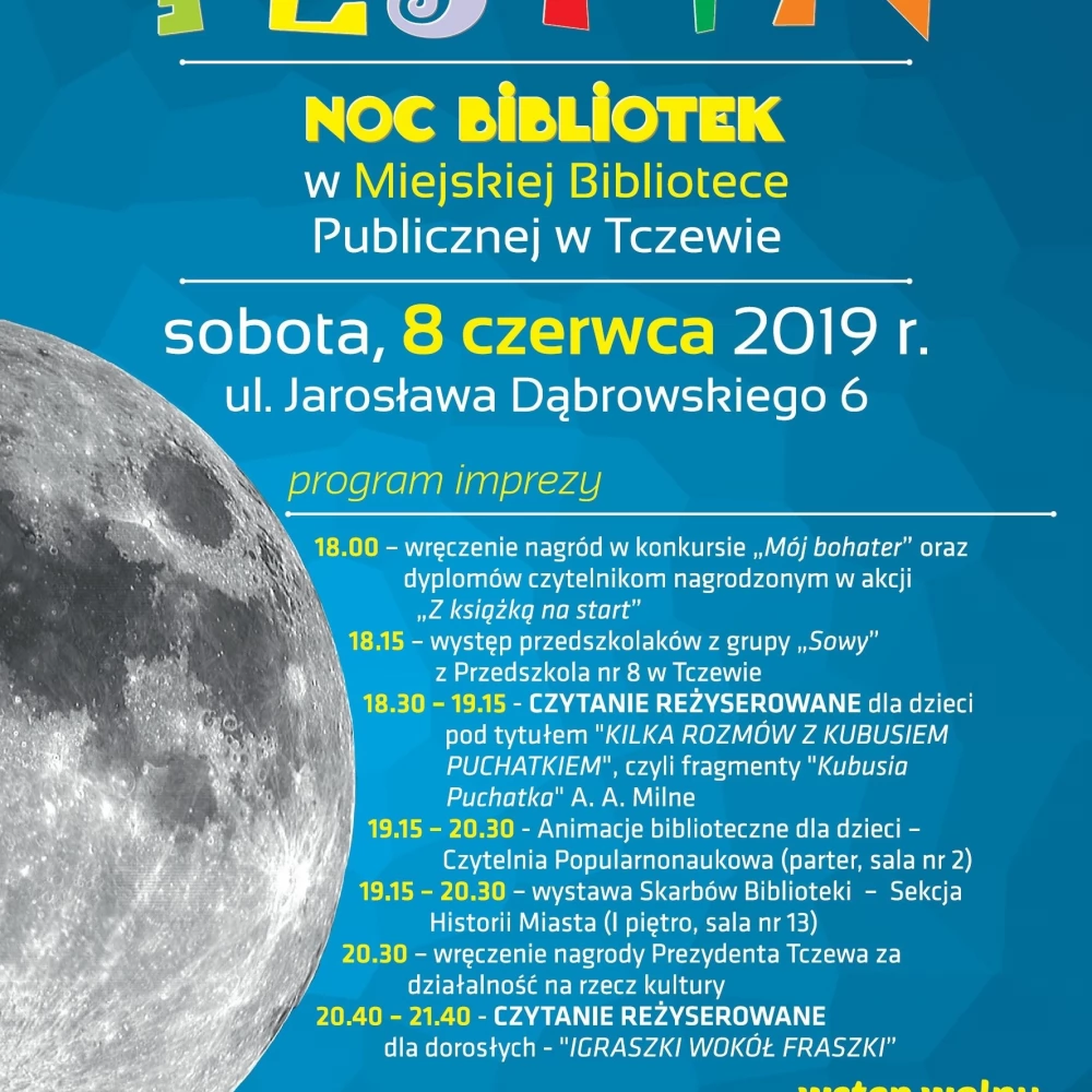 Noc Bibliotek w Tczewie. Kubusiowe przygody oraz igraszki wokół Fraszki