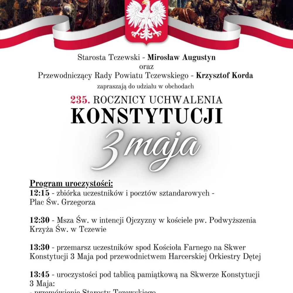 Obchody 235. rocznicy uchwalenia Konstytucji 3 Maja
