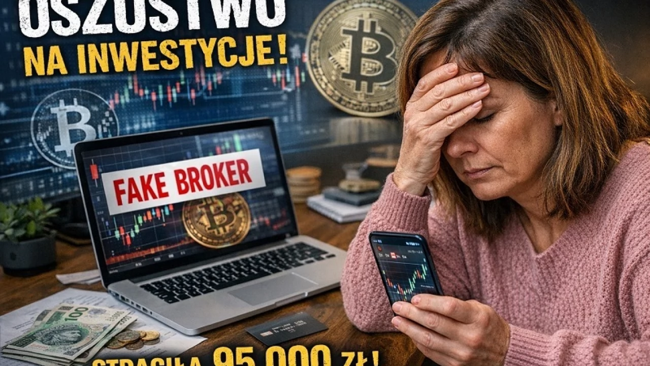 Obiecywał szybki zysk. Straciła 95 tysięcy złotych