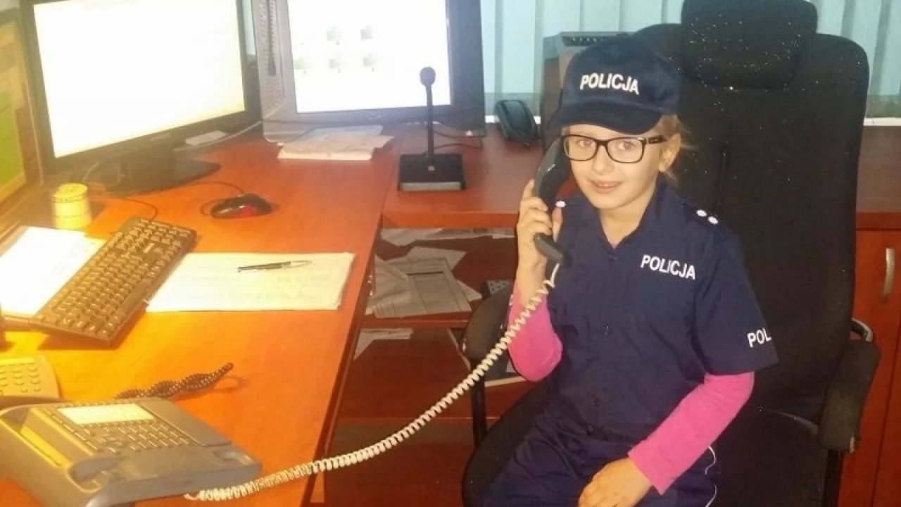 Ośmioletnia policjantka na służbie