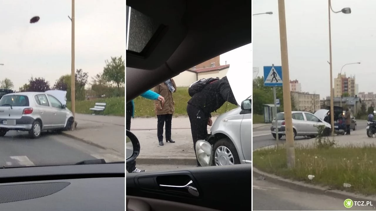 Osobowe auto wjechało w latarnię