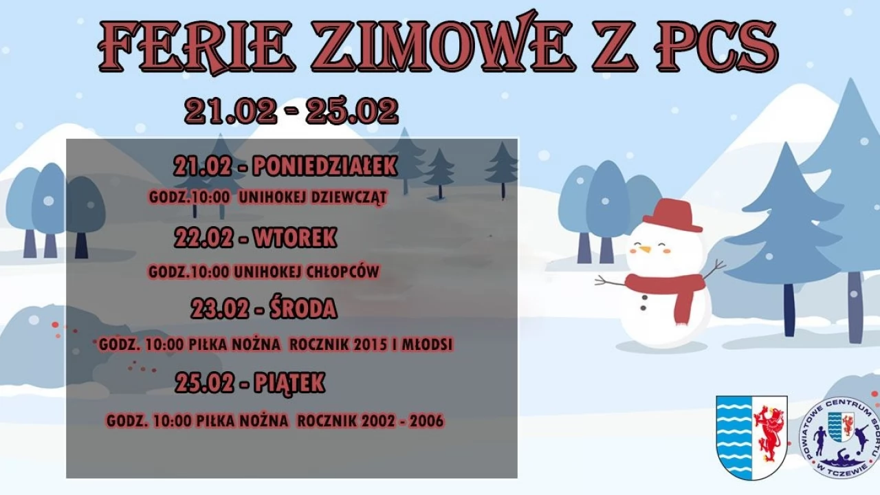 PCS w Tczewie zaprasza na II tydzień ferii