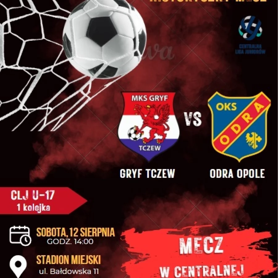 Pierwszy mecz Gryfa w Centralnej Lidze Juniorów