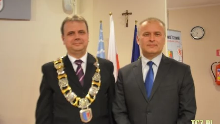 Tadeusz Dzwonkowski (z lewej) ze swoim zastępcą - Witoldem Sosnowskim
