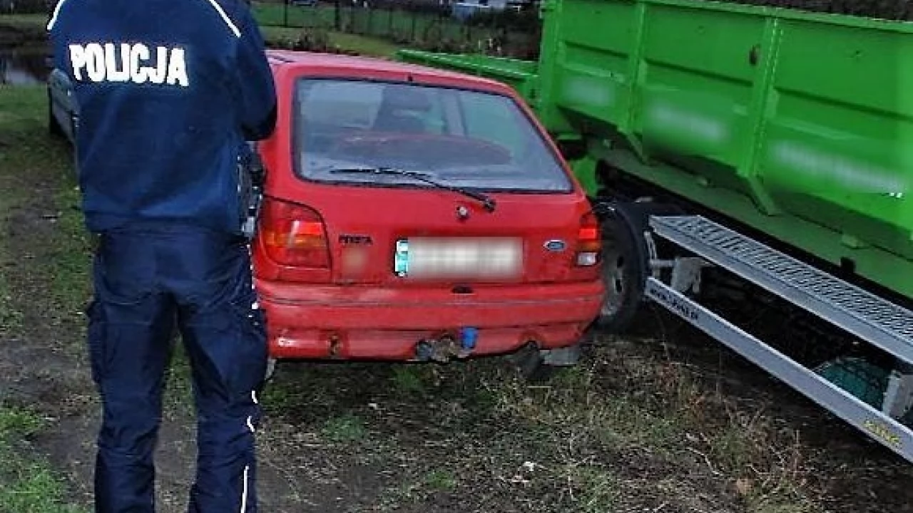 Po pijaku spowodował kolizję. Miał pecha, bo zauważył to policjant