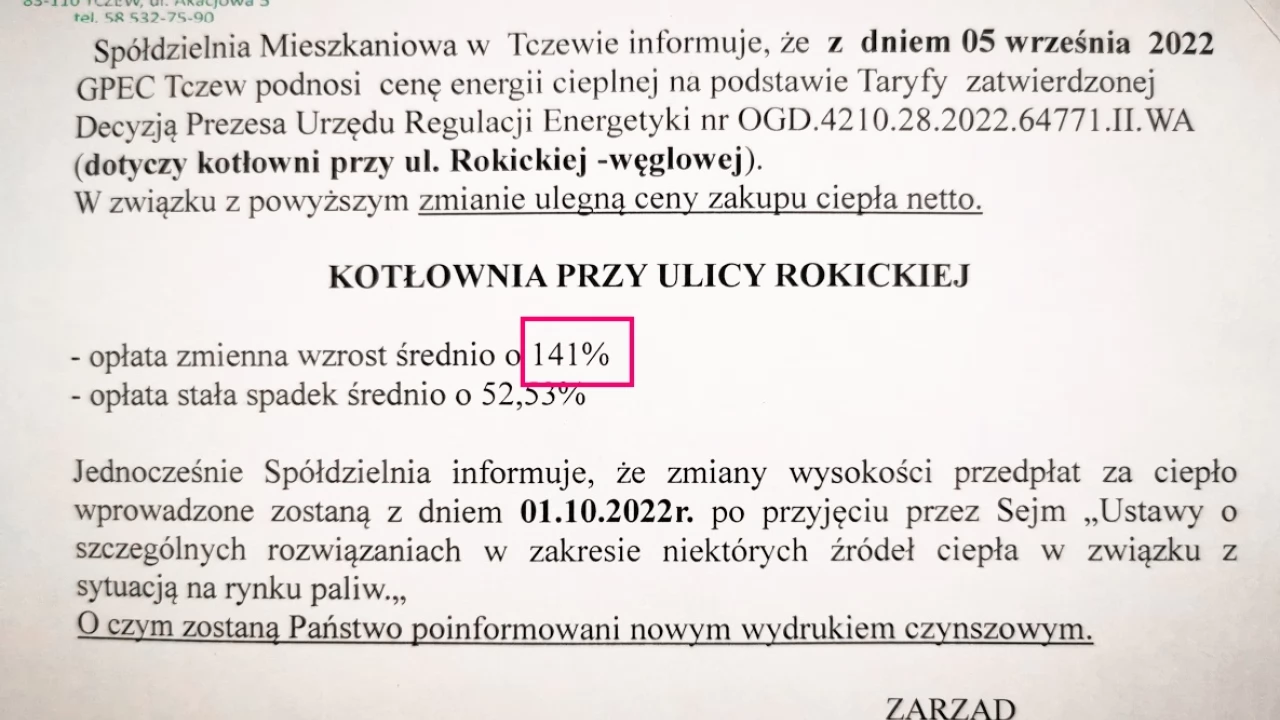 Podwyżki ciepła zamiast 40-60 będzie 141%? [AKTUALIZACJA]