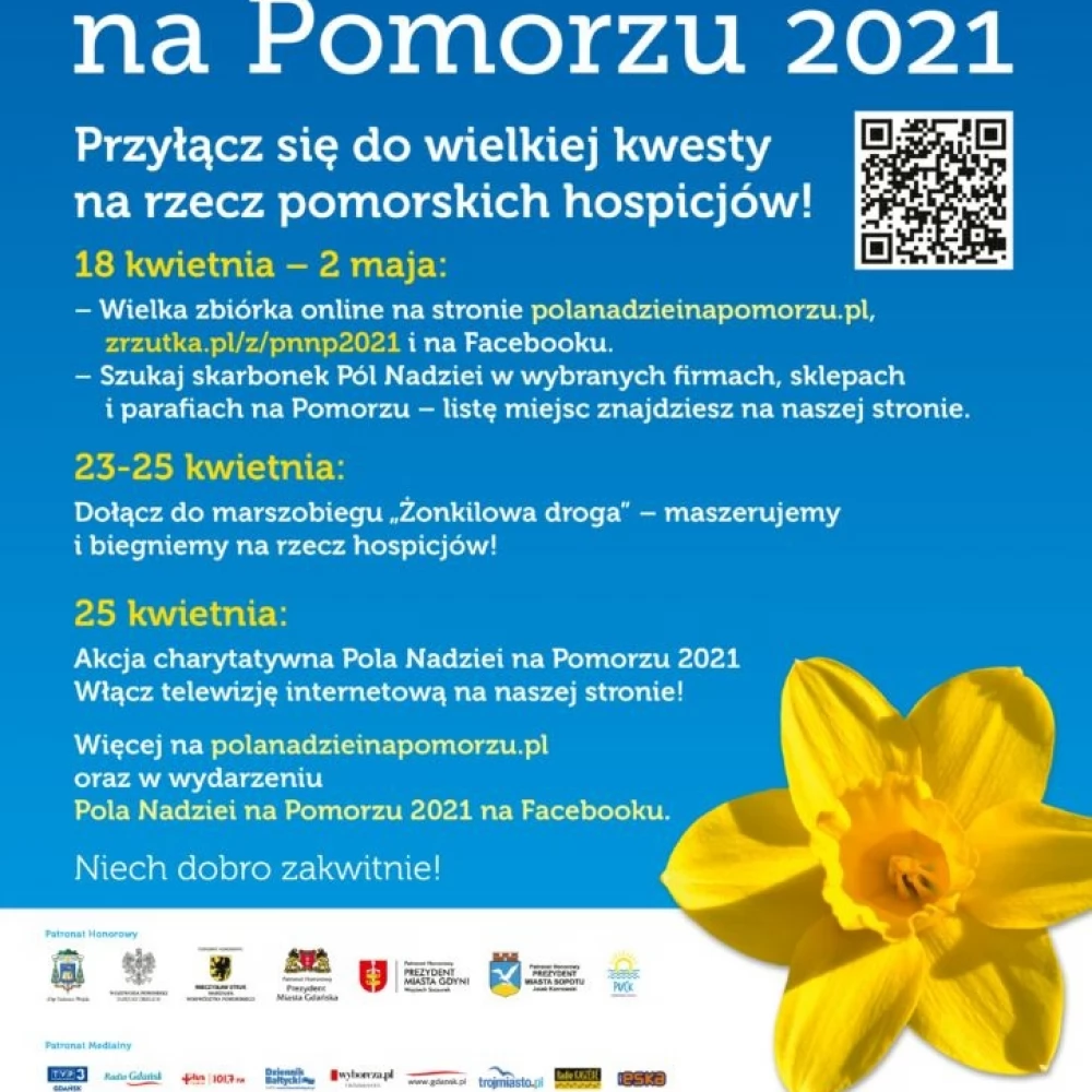 Pola Nadziei 2021 na Pomorzu. Trwa wirtualna kwesta na rzecz pomorskich hospicjów