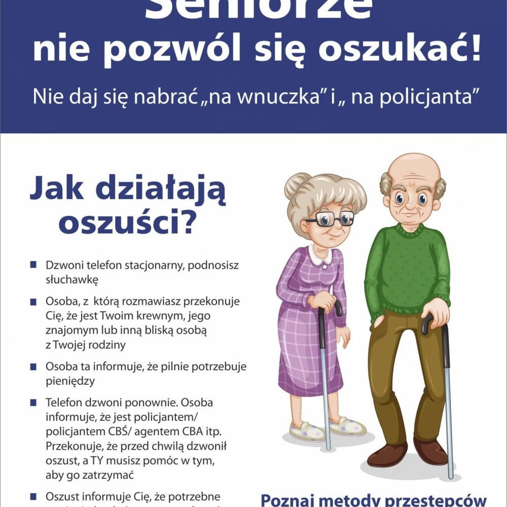 Policjanci ostrzegają seniorów. Oszuści nadal próbują wyłudzać pieniądze