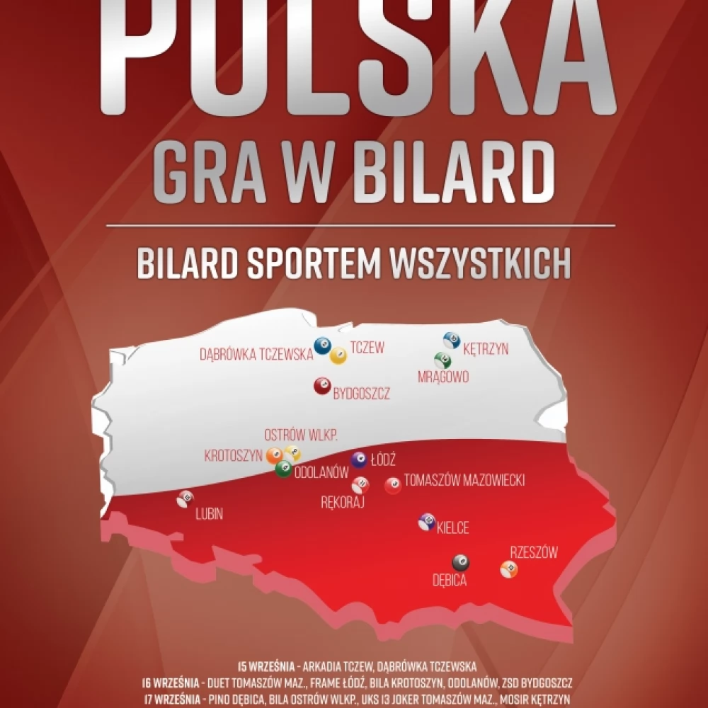 Polska gra w BILARD - Nauka gry oraz turniej dla każdego!