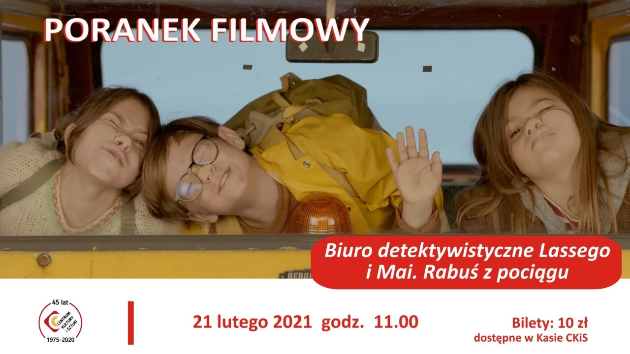 Poranek Filmowy - projekcja filmu "Biuro detektywistyczne Lassego i Mai. Rabuś z pociągu"