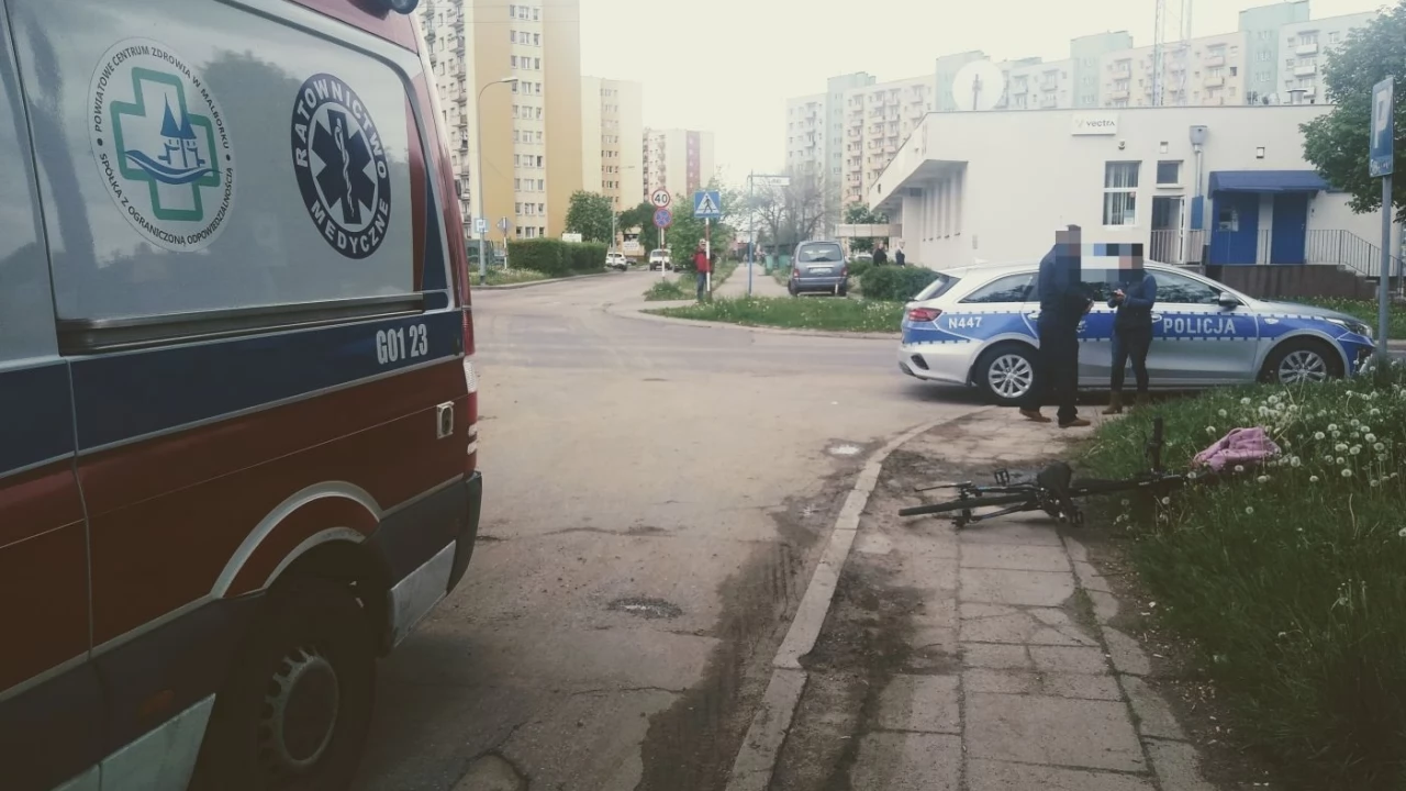 Potrącenie rowerzysty na Żwirki