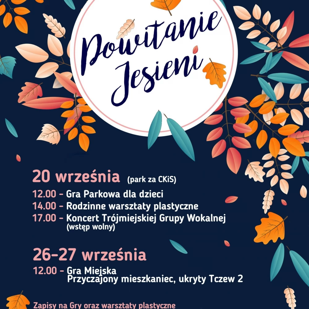 Powitanie jesieni - gra parkowa, warsztaty, koncert