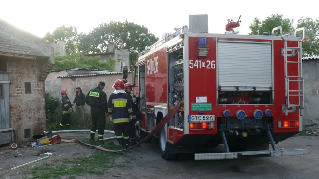 Pożar na ulicy Piaskowej