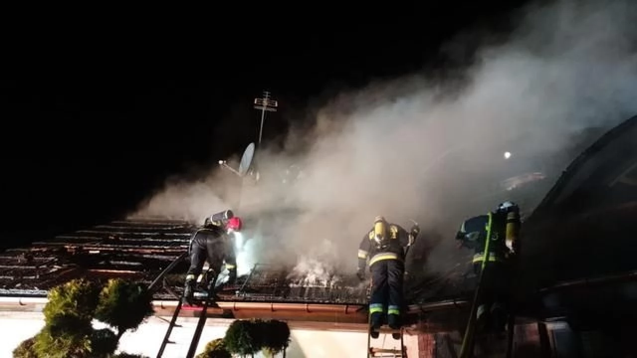 Pożar w Bałdowie. Na miejscu 7 zastępów straży