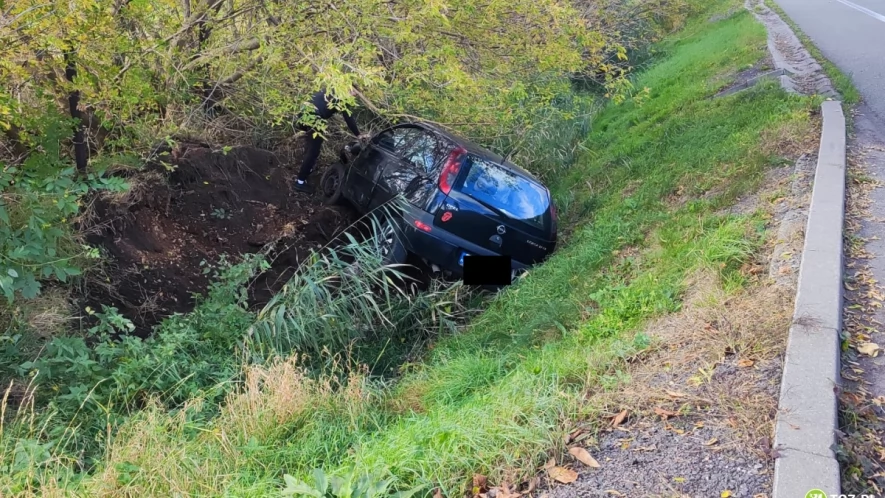 Prawie mnie zabił. Zdążyłem skręcić, on wpadł do rowu
