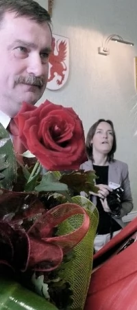 Gratulacje składa prezydentowi Ewa Czochór (PO)
