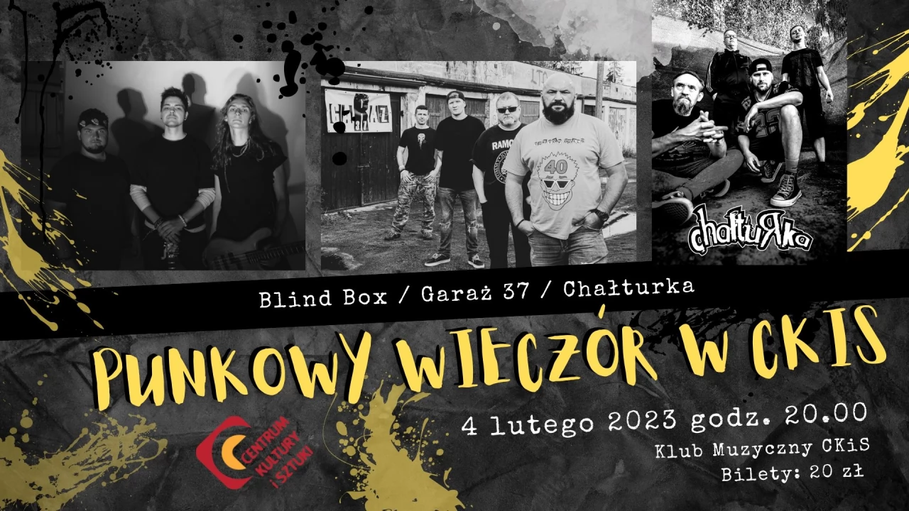 Punkowy wieczór w CKiS - Chałturka, Blind Box, Garaż 37