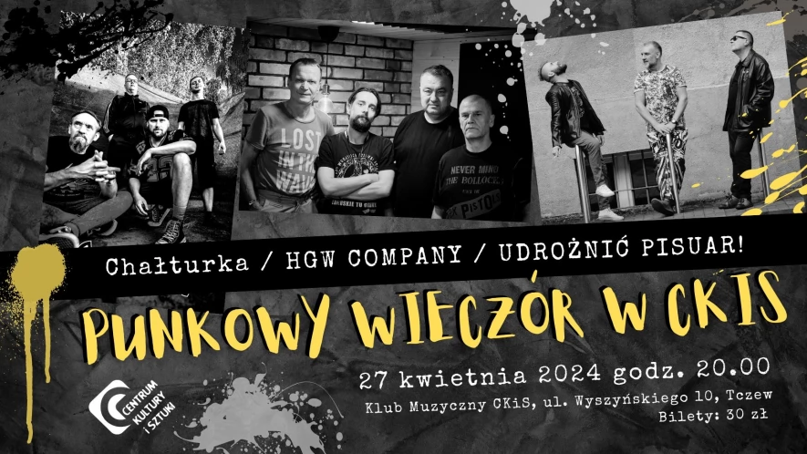 Punkowy wieczór w CKiS - Chałturka, HGW Company, Udrożnić Pisuar