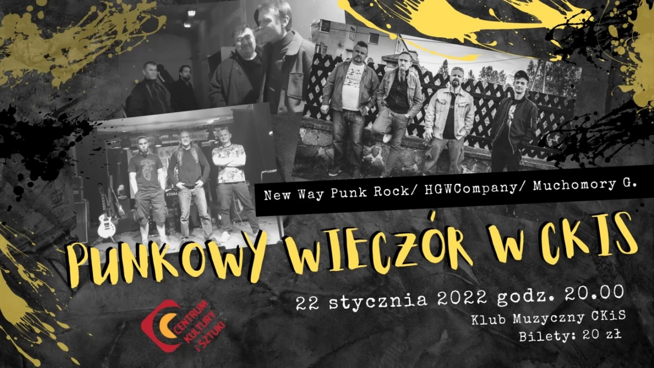 PUNKOWY WIECZÓR w CKiS: New Way Punk Rock/HGW Company/Muchomory G.