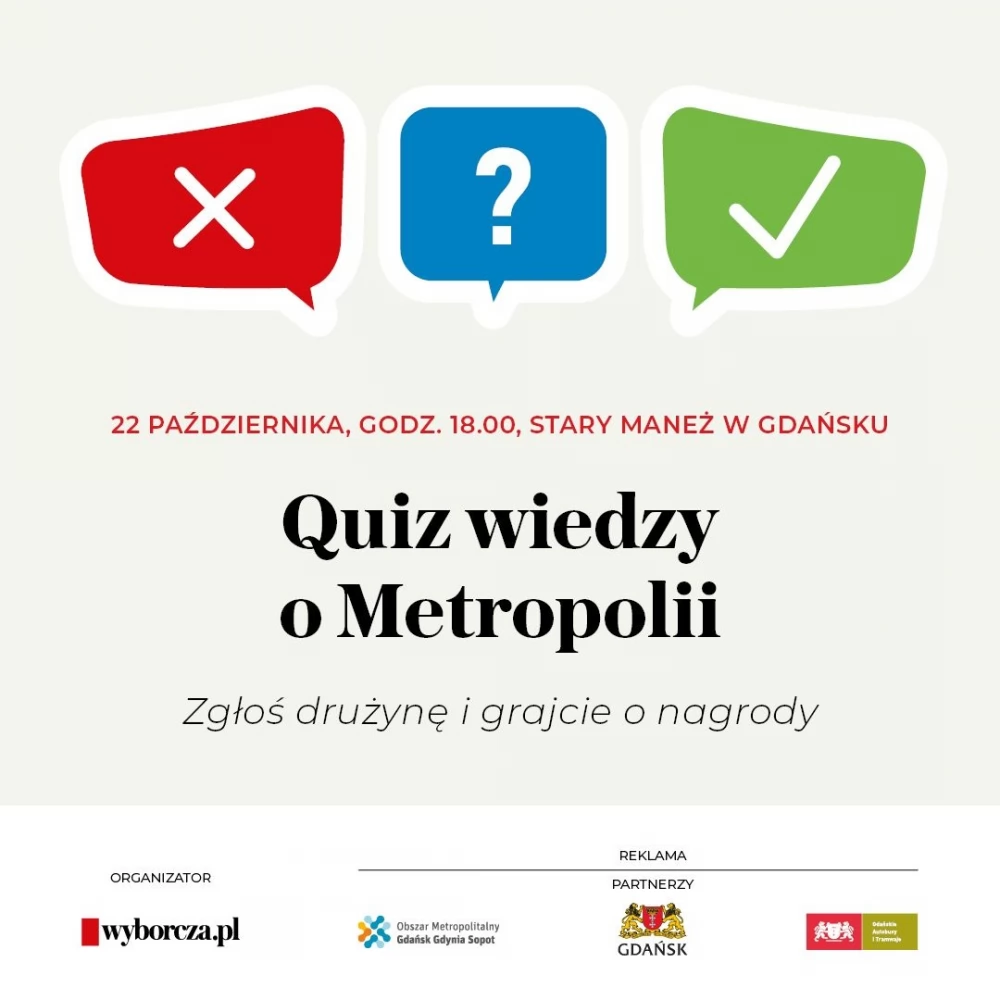 Quiz Wiedzy o Metropolii już 22 października w Starym Maneżu