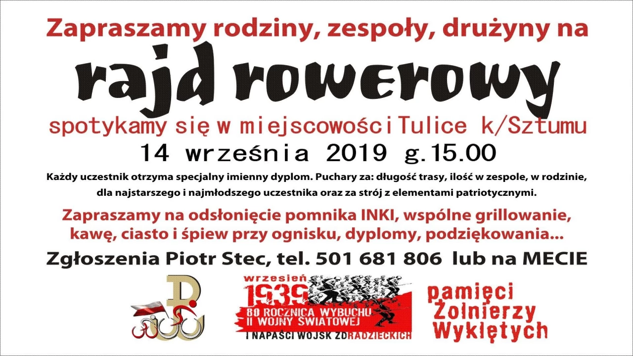 Rajd rowerowy pamięci żołnierzy wyklętych