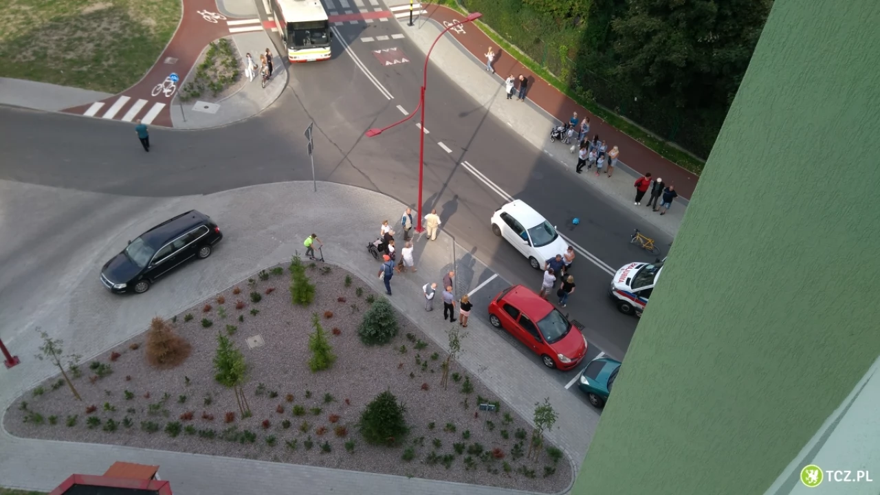 Rowerzysta potrącony na ulicy Jedności Narodu